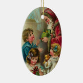 Vintage Sankt-Weihnachtsverzierung Keramikornament (Rechts)