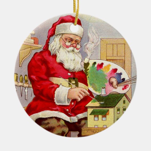 Vintage Sankt Werkstatt Keramikornament (Vorne)