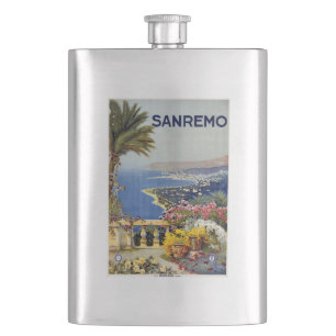Vintage Sanremo Italien Flasche Flachmann