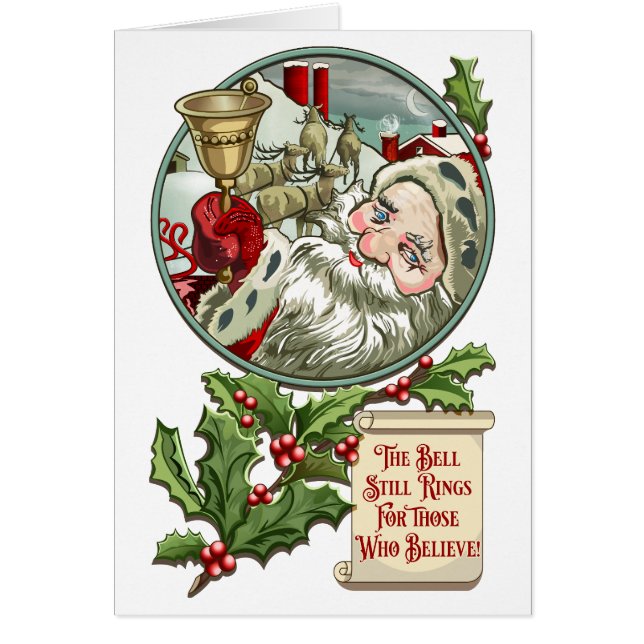 Vintage Santa 12x18 `Karte (Vorne)