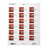 Vintage Santa Address Labels Adressaufkleber (Vorne)