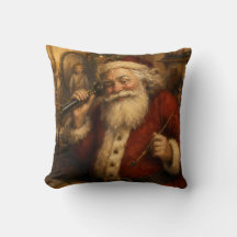 Vintage Santa am Telefon Ölmalerei