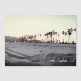 Vintage Santa Barbara Beach Magnetkarte