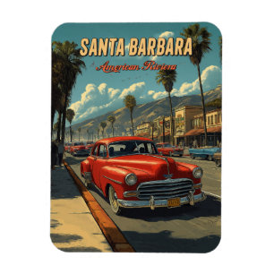 Vintage Santa Barbara, Kalifornien Magnet