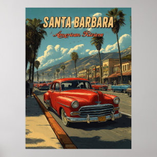 Vintage Santa Barbara, Kalifornien Poster