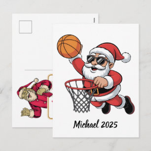 Vintage Santa Basketball Weihnachten 2025