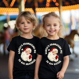 Vintage Santa befördert mich zum großen Bruder T-Shirt