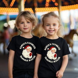 Vintage-Santa bevorzugt Unruhestifter T-Shirt
