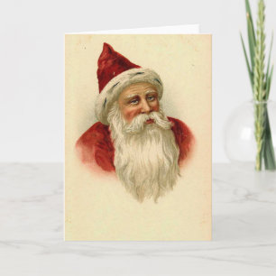 Vintage Santa Card Feiertagskarte