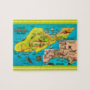 Vintage Santa Catalina Insel 8x10 Puzzle