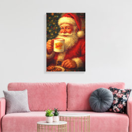 Vintage Santa Christma Stretched Canvas  Leinwanddruck