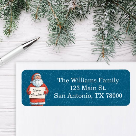Vintage Santa Christmas Address