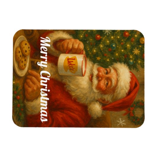 Vintage Santa Christmas Flexible Fridge Magnet (Horizontal)