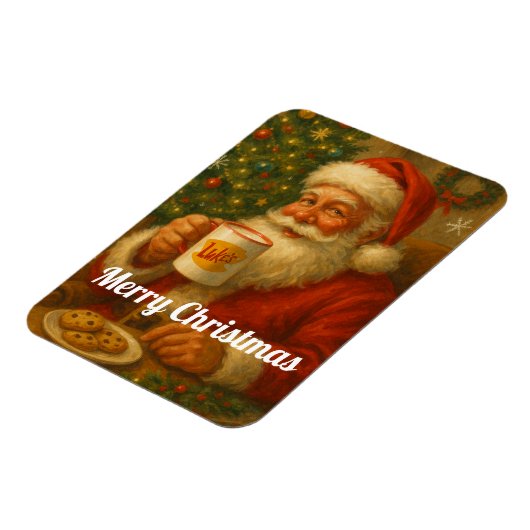 Vintage Santa Christmas Flexible Fridge Magnet  (Linke Seite)