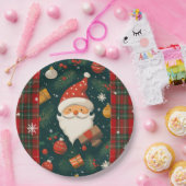 Vintage Santa Christmas Paper Plate Pappteller (Party)