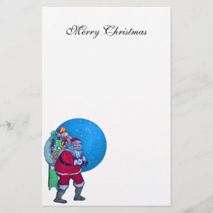 VINTAGE SANTA, CHRISTMAS SACK, SPIELZEUGE IM STARR BRIEFPAPIER