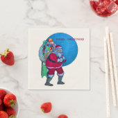 VINTAGE SANTA, CHRISTMAS SACK, SPIELZEUGE IM STARR SERVIETTE (Beispiel)