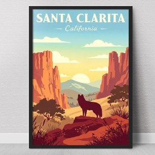 Vintage Santa Clarita Kalifornien Poster