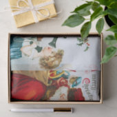 Vintage Santa Claus Calling Christmas Child Seidenpapier (Geschenk)