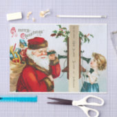 Vintage Santa Claus Calling Christmas Child Seidenpapier (Handwerk)
