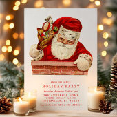 Vintage Santa Claus Chimney Retro-Feier Einladung