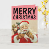 VINTAGE SANTA CLAUS CHRISTMAS CARDS KARTE (Gelbe Blume)