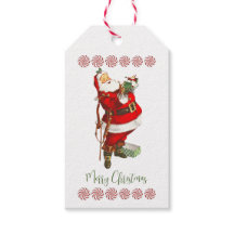 Vintage Santa Claus Custom Gift Tags