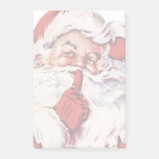 Vintage Santa Claus-Illustration Post-it Klebezettel (Vorderseite)