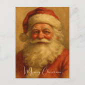 Vintage Santa Claus Merry Christmas Postkarte (Vorderseite)