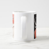 Vintage Santa Claus mit Erinnerungsschnur am Finge Jumbo-Tasse (Rückseite)
