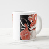 Vintage Santa Claus mit Erinnerungsschnur am Finge Jumbo-Tasse (Vorderseite Rechts)