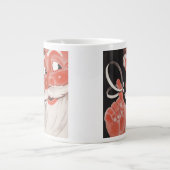 Vintage Santa Claus mit Erinnerungsschnur am Finge Jumbo-Tasse (Vorderseite)