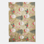 Vintage Santa Claus Pattern Geschirrtuch (Vertikal)