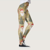 Vintage Santa Claus Pattern Leggings (Rechts)