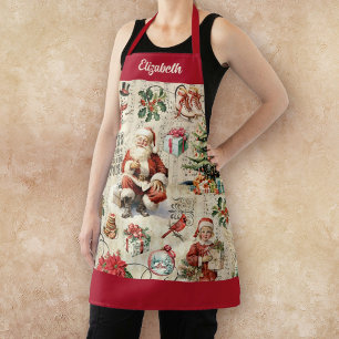 Vintage Santa Claus Weihnachten Schürze