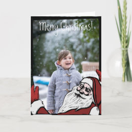 Vintage Santa Custom Grußkarte Feiertagskarte