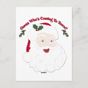 Vintage Santa Errate, wer kommt? Feiertagspostkarte
