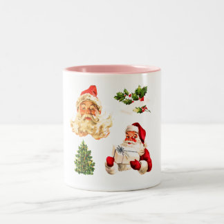 Vintage Santa Face Tasse