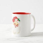Vintage Santa Face Tasse (VorderseiteRechts)