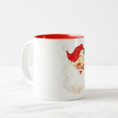Vintage Santa Face Tasse (Vorderseite Links)