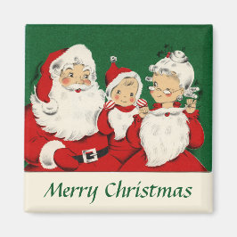 Vintage Santa-Familie Magnet