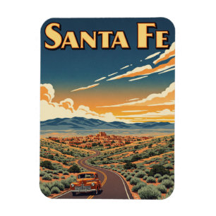 Vintage Santa Fe New Mexico Reise Magnet