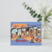Vintage Santa Fe Postkarte (Stehend Vorderseite)