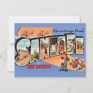 Vintage Santa Fe Postkarte