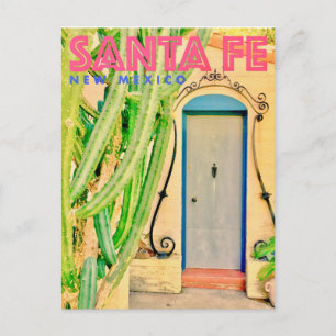 Vintage Santa Fe Reise-Postkarte Ankündigungspostkarte