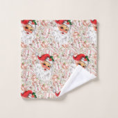 Vintage Santa Fleece Decke Badehandtuch Set (Waschlappen)