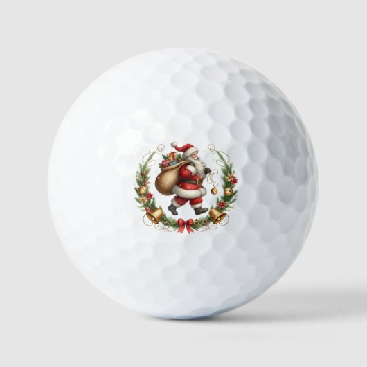 Vintage Santa Golf Balls Golfball (Vorderseite)