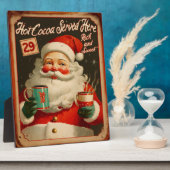 Vintage Santa Hot Cocoa-Werbung Fotoplatte (Seite)
