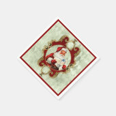 Vintage santa klassische Retro-Claus fröhliche Wei Serviette (Ecke)
