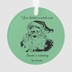 Vintage Santa kommt in die Stadt Ornament